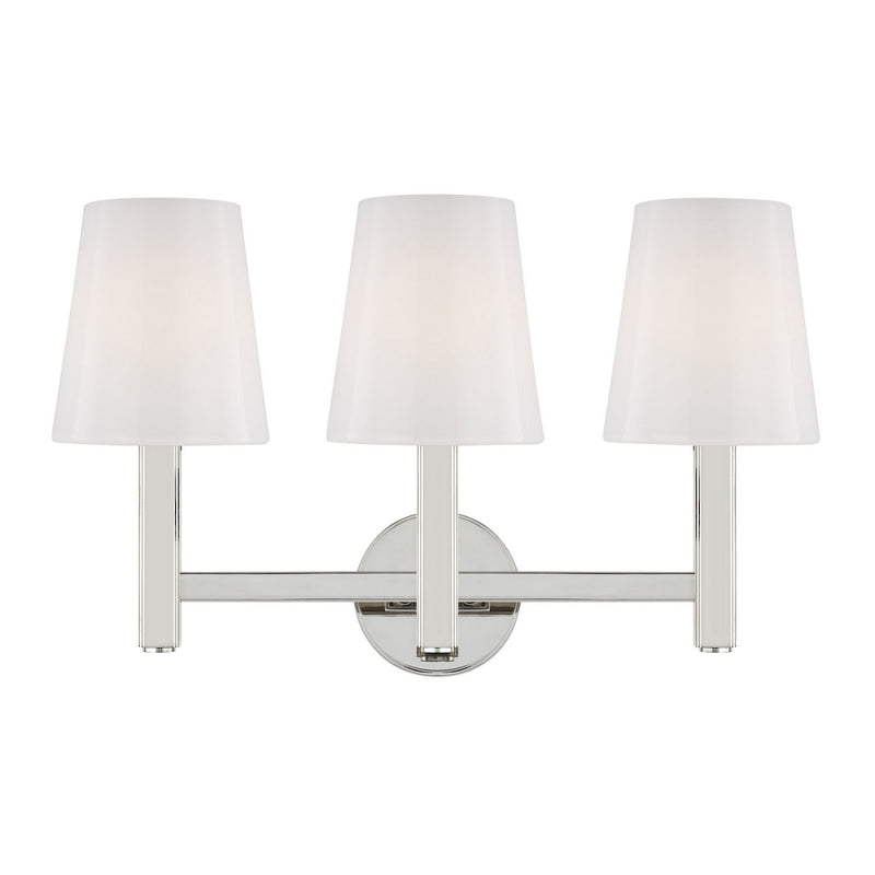 Logan 3-Light Bath Vanity Light in Polished Nickel