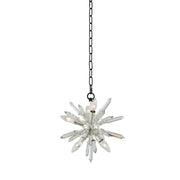 Angelo Small 6-Light Chandelier in Matte Black and Polished Silver