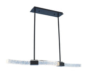 Athena LED Linear Pendant in Matte Black and Polished Nickel