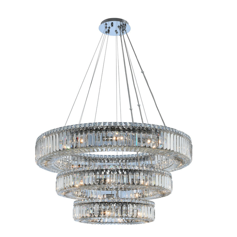 Rondelle 27-Light Pendant in Polished Chrome