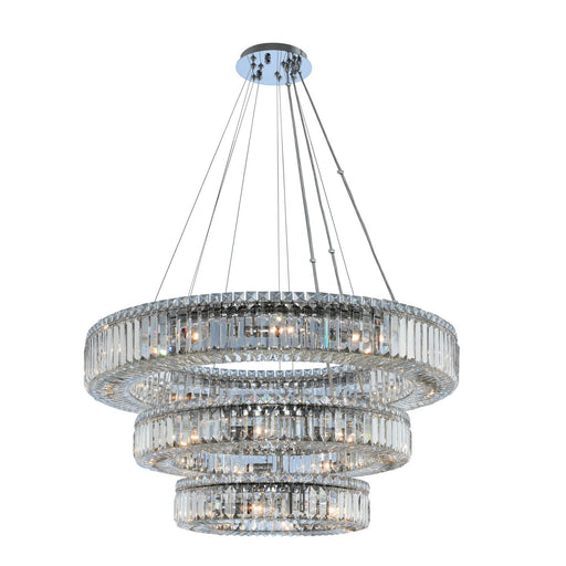 Rondelle 27-Light Pendant in Polished Chrome