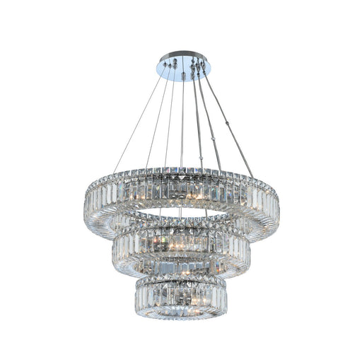 Rondelle 18-Light Pendant in Polished Chrome