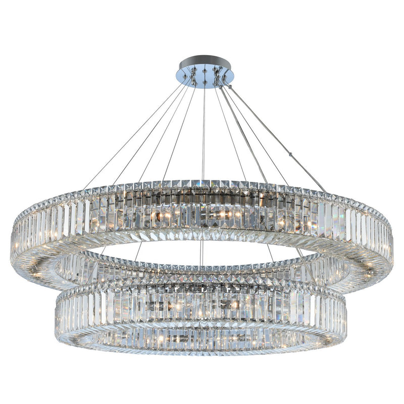Rondelle 30-Light Pendant in Polished Chrome