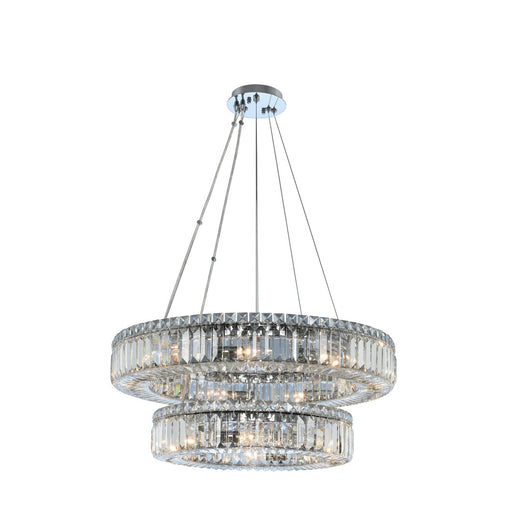 Rondelle 15-Light Pendant in Polished Chrome