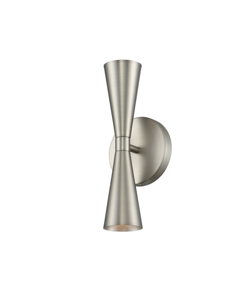 Milo 2-Light LED Wall Sconce in Satin Nickel