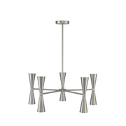 Milo 10-Light LED Chandelier in Satin Nickel