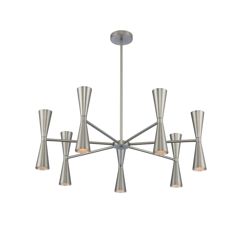 Milo 14-Light LED Chandelier in Satin Nickel