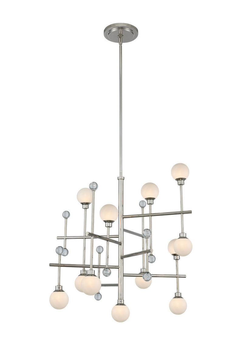 Mercer 12-Light Chandelier in Polished Nickel