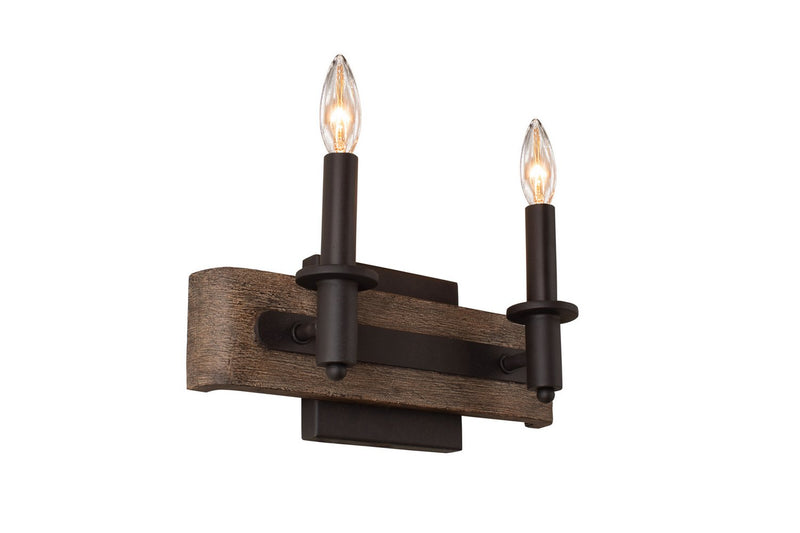 Duluth 2-Light Bath Vanity Light in Satin Bronze