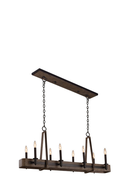 Duluth 8-Light Linear Chandelier in Satin Bronze