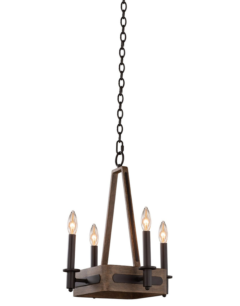Duluth 4-Light Chandelier in Satin Bronze