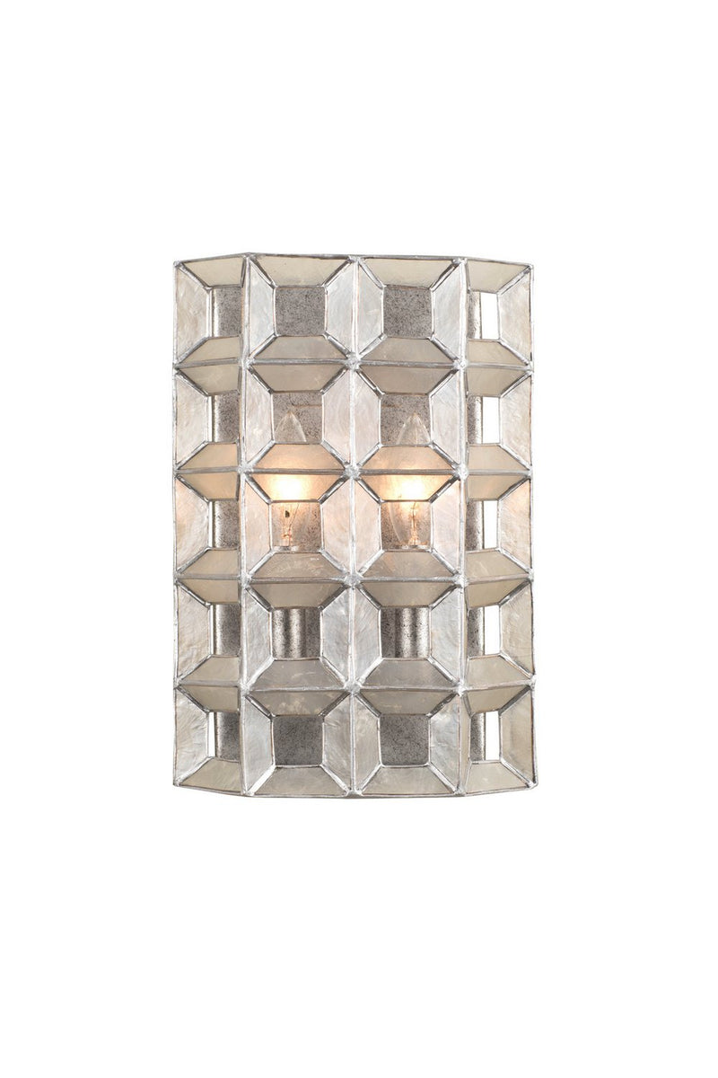 Prado 2-Light Wall Sconce in Oxidized Silver Leaf