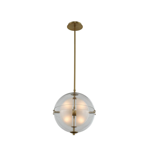 Sussex 14" LED Pendant in Winter Brass