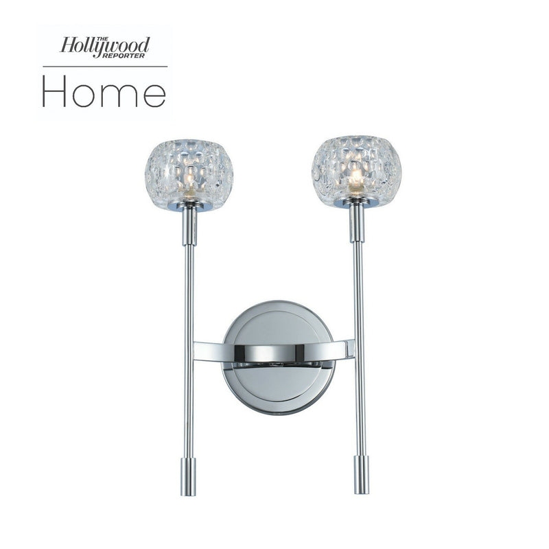 Mae 2-Light Wall Sconce in Chrome