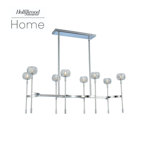 Mae 8-Light Linear Chandelier in Chrome