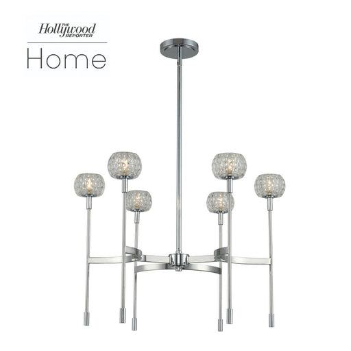 Mae 6-Light Chandelier in Chrome