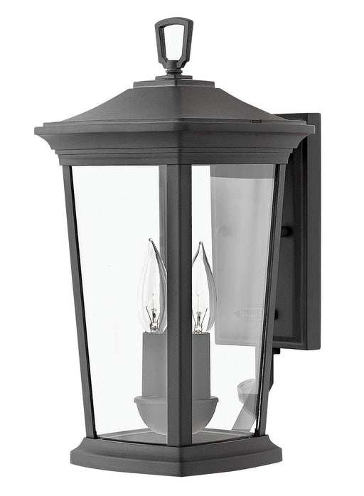 Bromley Small 2-Light Outdoor Wall Lantern in Museum Black