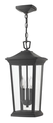 Bromley 3-Light Outdoor Hanging Lantern in Museum Black