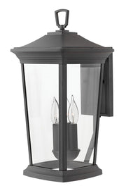Bromley Medium 3-Light Outdoor Wall Lantern in Museum Black