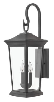 Bromley Large 3-Light Outdoor Wall Lantern in Museum Black
