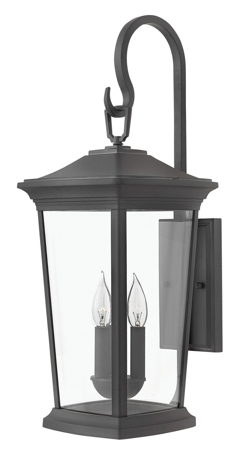 Bromley Large 3-Light Outdoor Wall Lantern in Museum Black