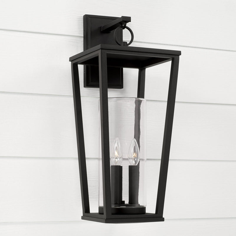 Elliott 3-Light Outdoor Wall Lantern in Black