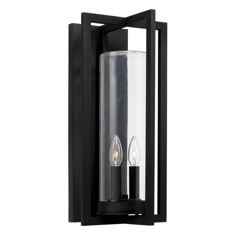 Kent 2-Light Outdoor Wall Lantern in Black