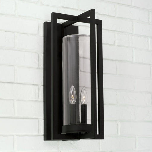 Kent 2-Light Outdoor Wall Lantern in Black