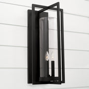Kent 3-Light Outdoor Wall Lantern in Black