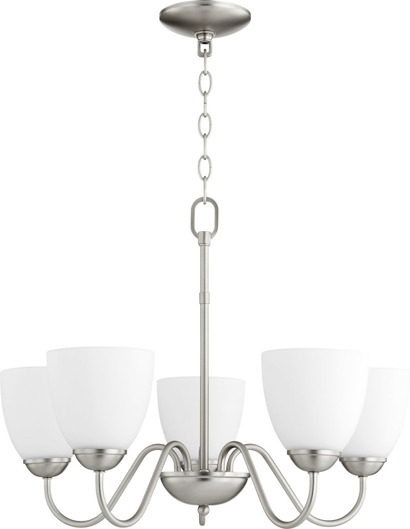 Traditional Chandelier in Satin Nickel