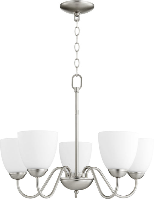 Traditional Chandelier in Satin Nickel