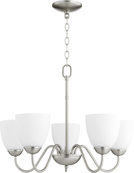 Traditional Chandelier in Satin Nickel