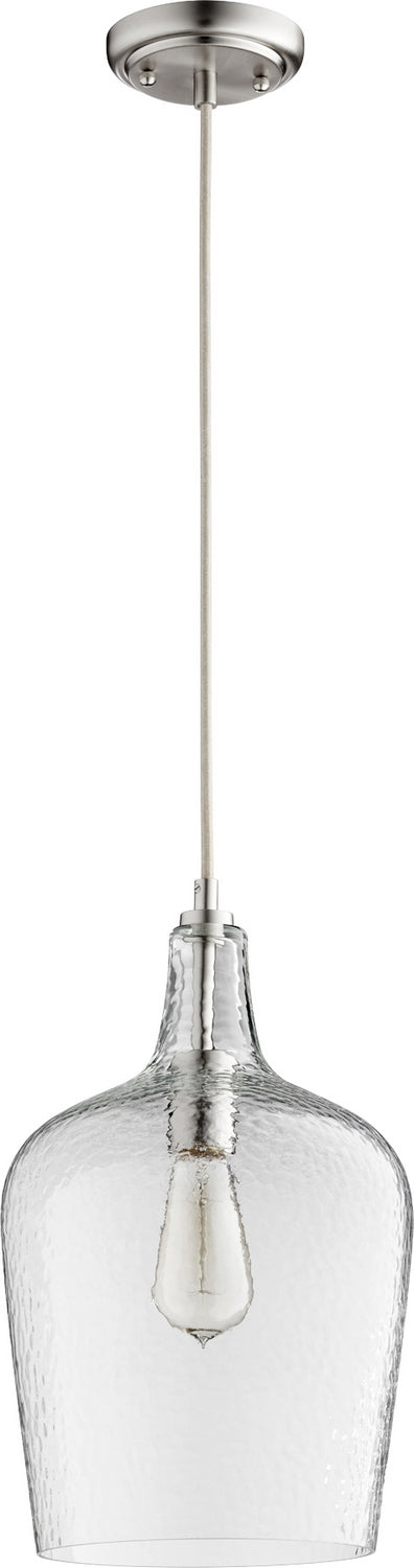 Transitional Pendant in Satin Nickel