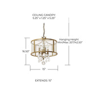 Blakely 4-Light Chandelier in Antique Gold
