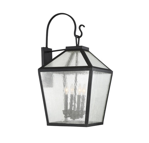 Woodstock 4-Light Outdoor Wall Lantern in Black - Lamps Expo