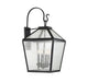 Woodstock 4-Light Outdoor Wall Lantern in Black - Lamps Expo