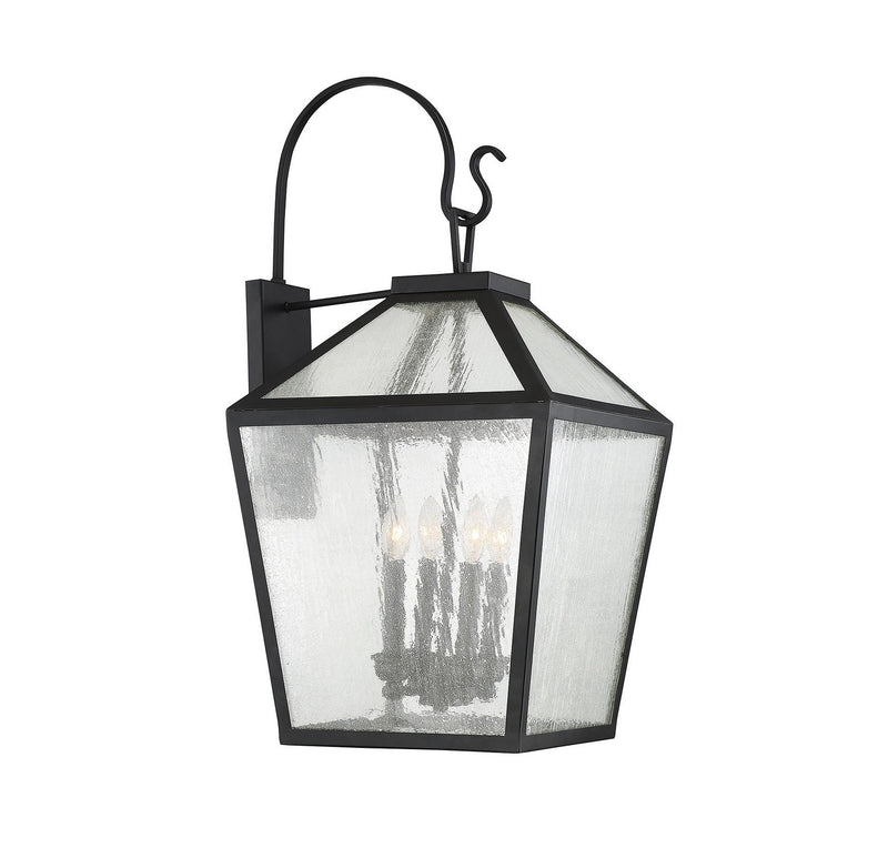 Woodstock 4-Light Outdoor Wall Lantern in Black