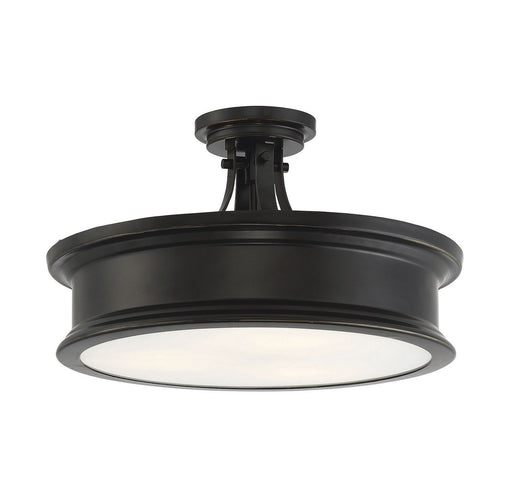 Watkins 3-Light Semi-Flush Mount in Classic Bronze