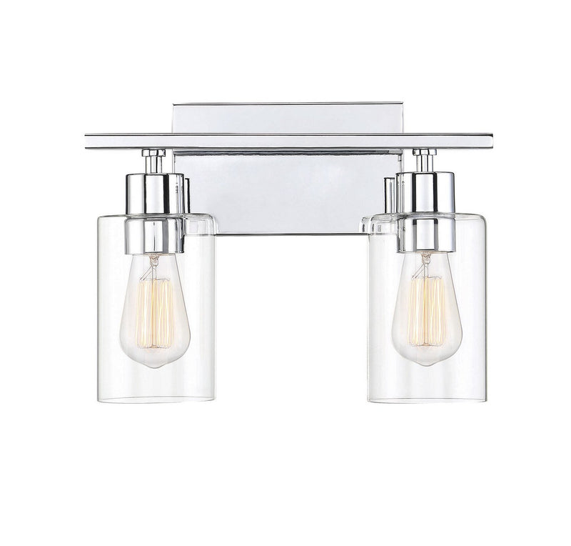 Lambert 2-Light Bath Vanity Light in Polished Chrome