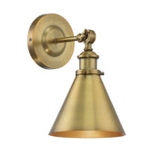 Glenn Adjustable Wall Sconce in Warm Brass