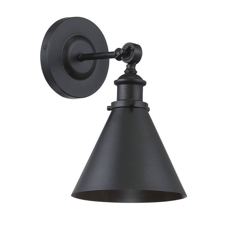 Glenn Adjustable Wall Sconce in Matte Black