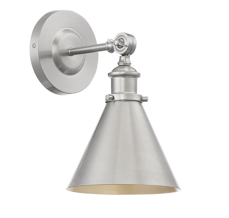 Glenn Adjustable Wall Sconce in Satin Nickel