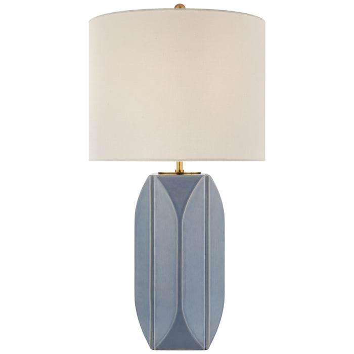Carmilla One Light Table Lamp in Polar Blue Crackle