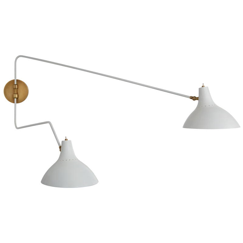 Charlton Two Light Wall Sconce in White