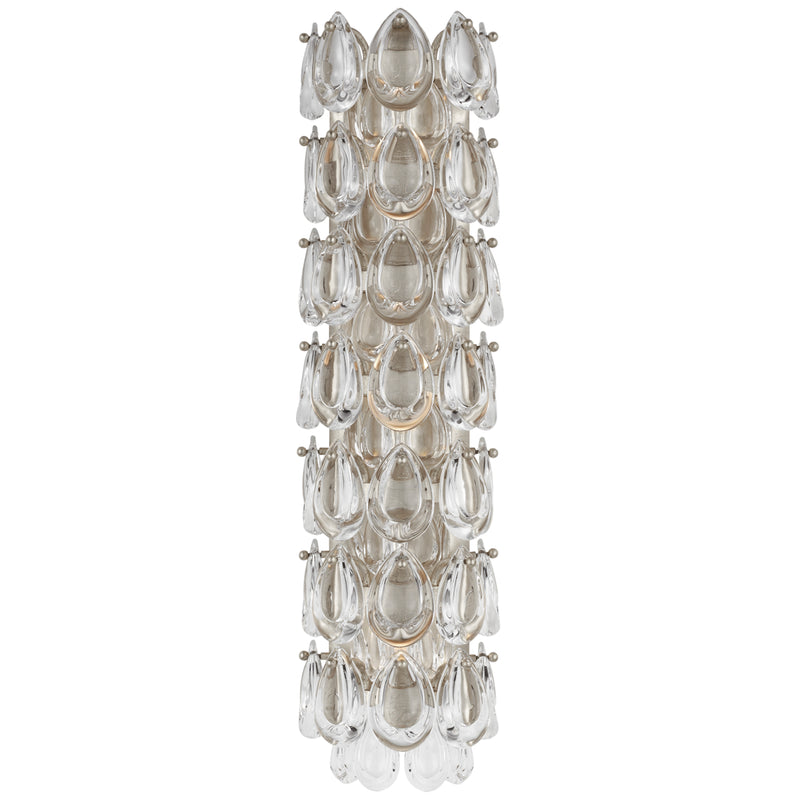 Liscia Three Light Wall Sconce in Burnished Silver Leaf