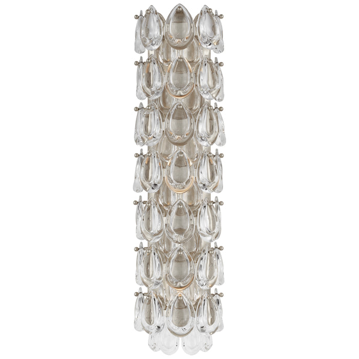 Liscia Three Light Wall Sconce in Burnished Silver Leaf