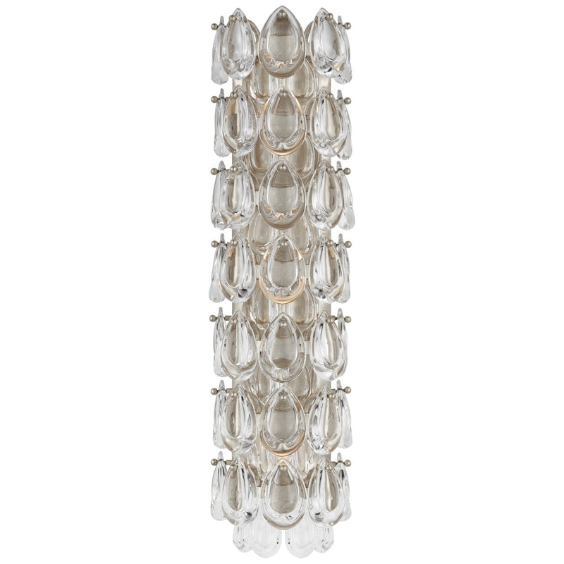 Liscia 22" 3-Light Wall Sconce in Burnished Silver Leaf