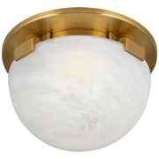 Serein 5.5" Solitaire Flush Mount in Hand-Rubbed Antique Brass