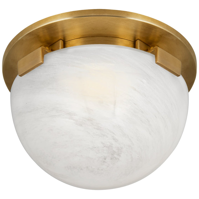Serein 5.5" Solitaire Flush Mount in Hand-Rubbed Antique Brass