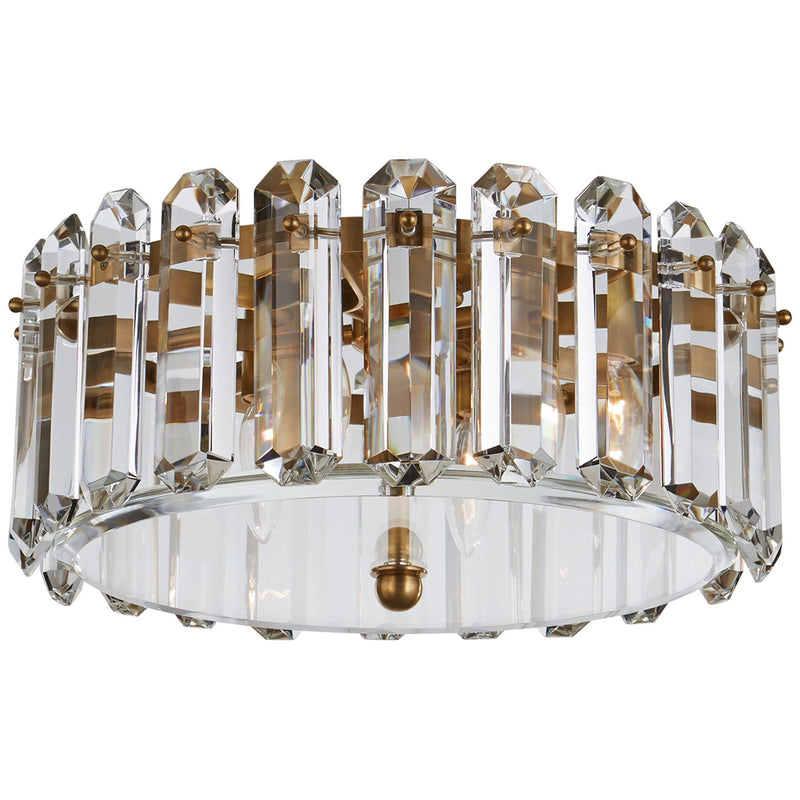 Bonnington Medium 4-Light Flush Mount in Hand-Rubbed Antique Brass